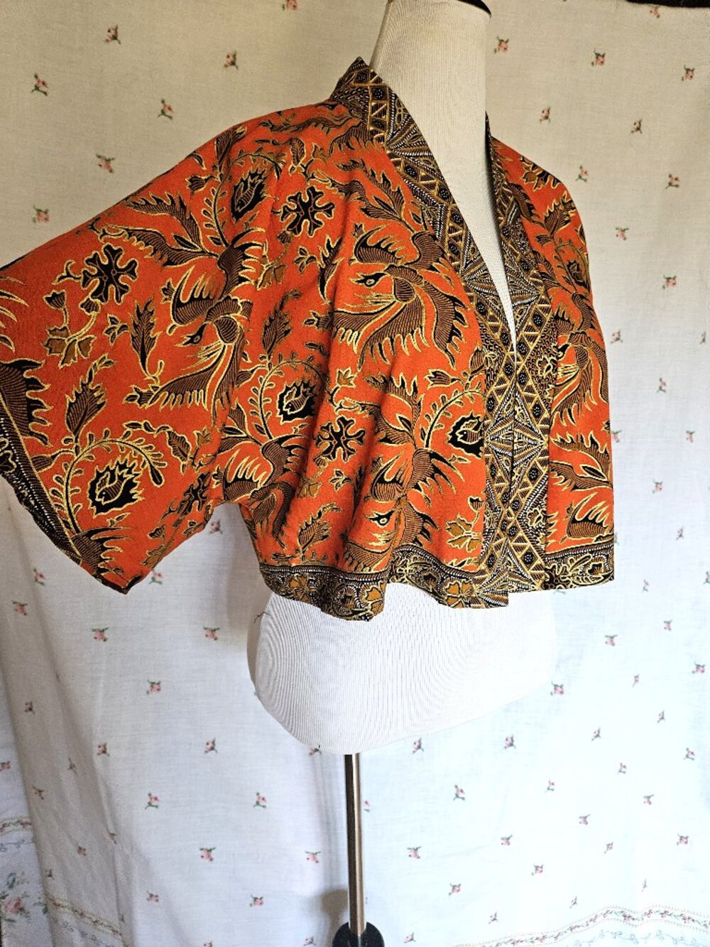 Size L Cropped Kimono Sleeve Cardigan Orange NEW